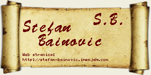 Stefan Bainović vizit kartica
